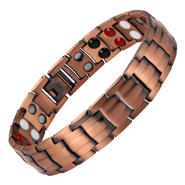 Silver Double Row Bio Elements Energy Germanium Bracelet