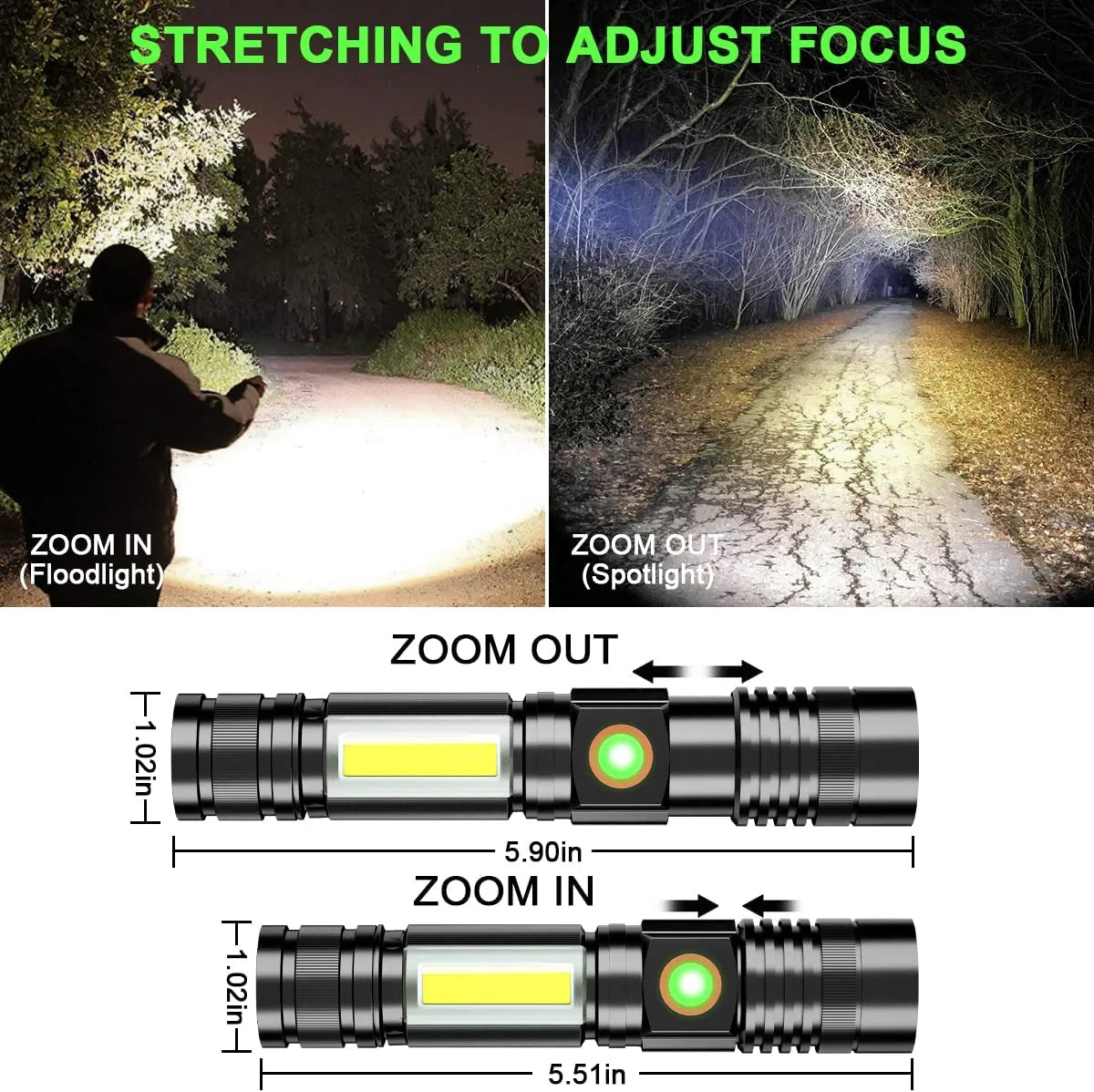 Solar Powered  Outdoor Flashlight