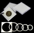 Clear Square Coin Case - 20 Pcs for 19/24/29/34/39mm Coins PVC Free