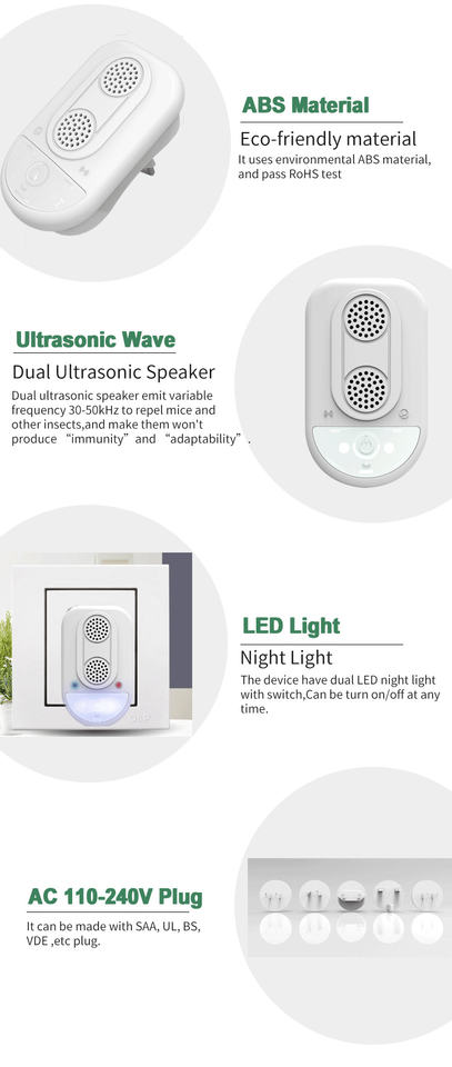Advanced Ultrasonic Pest Repeller – Twin Speaker Protection for Your Home