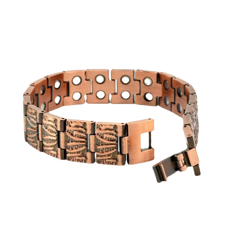 Vintage Red Copper  Double Row Magnetic Bracelet