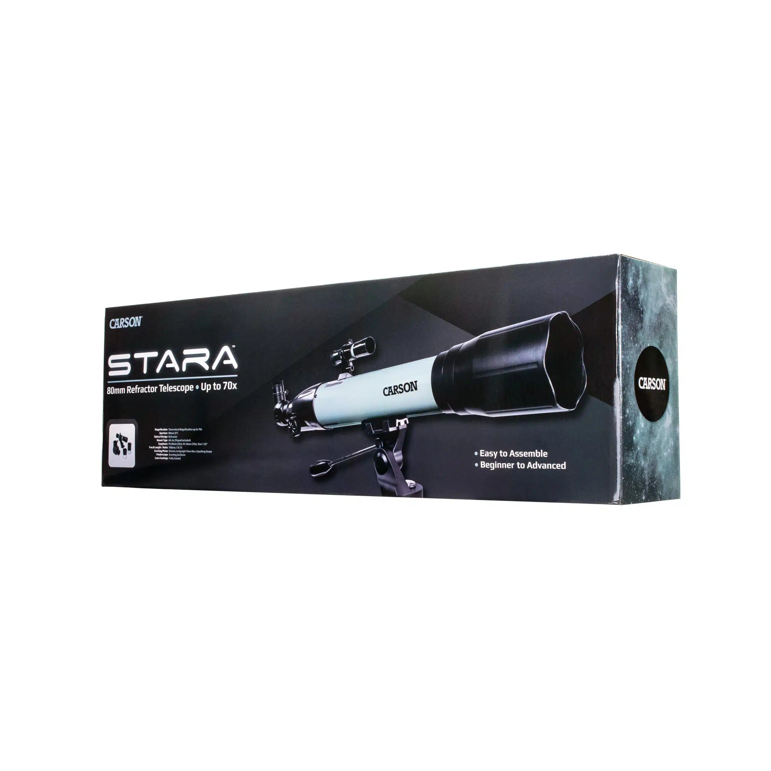 Carson 80mm Stara Series Refractor Telescope (SR-200)